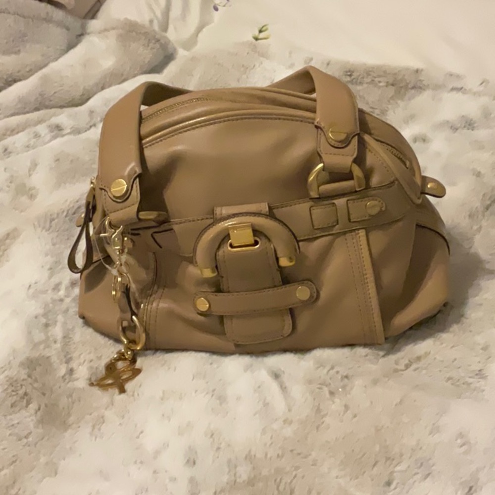 Brighton Makowsky tan bag with dust bag